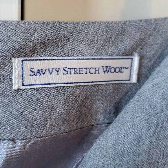 PENDLETON GRAY WOOL CLASSIC STRAIGHT LEG PANTS SAAVY STRETCH WOOL SIZE 18 - Picture 6 of 9